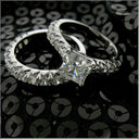 Wedding 1.25 TCW Round in Prongs Cubic Zirconia Band in 14K White Gold