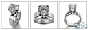 Matching Set 2.5 Round Solitaire Plain Cubic Zirconia Cz Ring