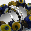 Wedding .95 TCW Princess Baguette in Channel Cubic Zirconia CZ Band 