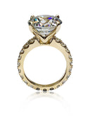 7 carat Round Cubic Zirconia Eternity Engagement Ring 14K Gold