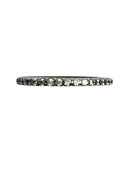 Narrow wedding band with round cubic zirconia stones 14k white gold