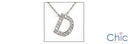 Cubic Zirconia Cz Letter D in Pave Initial Pendant