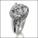 Anniversary Round 1.25 Center Pave Halo Cubic Zirconia Cz Ring