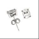 .50 Ct Of Ovals Prong Set Cubic Zirconia CZ Earrings