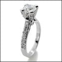 Engagement 0.75 Round center Ca dral Setting Cubic Zirconia Cz Ring