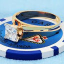 Cubic Zirconia Princess Solitaire 1 Carat Ring
