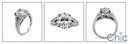Engagement Oval 3 Ct Diamond CZ Center Pave Cubic Zirconia Sides 14K White Gold Ring