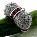 Estate Ruby Channel Ct Pave Cubic Zirconia Cz Ring