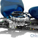 Matching Set 1 Ct Round 4 Prong Channel Cubic Zirconia Cz Ring