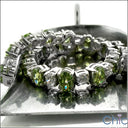 Oval Peridot Ct Diamond Tennis Cubic Zirconia CZ Bracelet