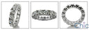 Eternity 4 Carat Total Round Cubic Zirconia Share Prong 14K White Gold Band