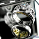 Anniversary 2 Ct Round Center Channel Baguettes Cubic Zirconia Cz Ring