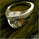 Estate 1 Ct Round Suspended Cubic Zirconia Cz Ring