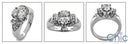 Estate 1.5 Oval Center CZ Pave Cubic Zirconia Cz Ring