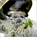 Anniversary 2.5 TCW Round 3 Stone Ring Cubic Zirconia Cz Ring