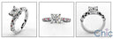 Engagement 1.25 Princess Bezel Ruby Cubic Zirconia Cz Ring