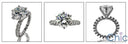Engagement Round Stone 5 Ct Center Eternity Cubic Zirconia Cz Ring