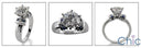 Engagement 2 Ct Round Stone Channel Sapphires Cubic Zirconia Cz Ring