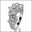 Engagement Round 1 Ct Tiffany Prongs Ct Channel Cubic Zirconia Cz Ring