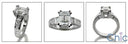 Engagement 1.5 Emerald Center Channel Cubic Zirconia Cz Ring