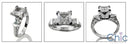 Engagement Princess 1.25 Center Channel Ct Pave Cubic Zirconia Cz Ring