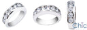 Wedding 2.0 TCW Round in Channel Cubic Zirconia CZ Band 
