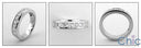Wedding 4.5 MM Princess Channel Cubic Zirconia 14k White Gold Band