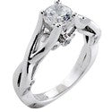 Engagement High End CZ 0.75 Round Center Cubic Zirconia Cz Ring