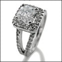 Engagement Asscher 1.25 Ct Split Cubic Zirconia Cz Ring