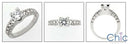 Engagement 1 Round Center Cubic Zirconia Cz Ring