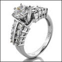 Engagement 1 Ct Round Tiffany prongs Cubic Zirconia Cz Ring