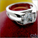 Solitaire 0.75 Princess Center Plain Cubic Zirconia Cz Ring