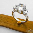 3 Stone 3 Oval TCW 3.5 Cubic Zirconia Cz Ring