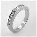 Wedding Round Stone Pave Set .45 Cubic Zirconia CZ Band 