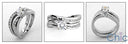Matching Set .60 Center Round Channel Cubic Zirconia Cz Ring