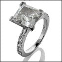 Engagement 1.5 Princess V Prong Cubic Zirconia Cz Ring