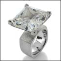 Solitaire Giant Treasure 22 Ct Princess Cubic Zirconia Ring