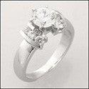 Engagement Round 1 Ct Tiffany Prongs Cubic Zirconia Cz Ring