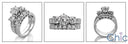 Matching Set 2.78 TCW Round Cubic Zirconia Cz Ring