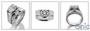 Matching Set 1.5 Round Center s Channel Set Baguettes Cubic Zirconia Cz Ring