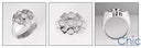 Mens Pinky Ring Cubic Zirconia CZ Wedding Band