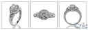 Anniversary 1 Ct Round Center Halo Pave Cubic Zirconia Cz Ring