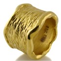 Wedding 22K Yellow Gold Pinky Cubic Zirconia CZ Band 