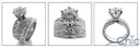 Matching Set HCt Engraved Wedding Ring Ct Cubic Zirconia Cz Ring