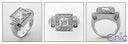 Estate Bezel Princess 1.25 Ct Cubic Zirconia Cz Ring