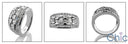 Anniversary 11 MM Wide Baguettes Ct Round Channel Cubic Zirconia Cz Ring