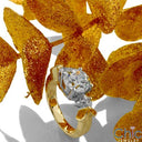 3 Stone 1.5 Round Princess Cubic Zirconia Cz Ring