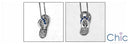 Cubic Zirconia Cz Flip-Flop Pave Set Charm Pendant