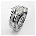 Matching Set 1 Ct Princess Channel Cubic Zirconia Cz Ring