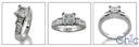 Engagement Proincess 1 Ct Center Channel Set Cubic Zirconia Cz Ring
